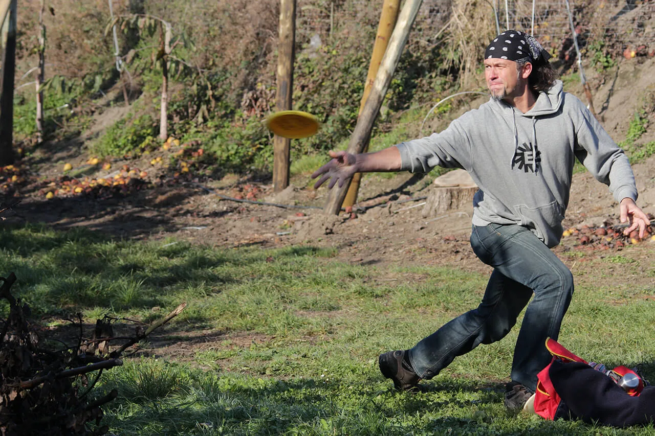 View: Disc golf at Gut Hügle, the adventure farm in Ravensburg