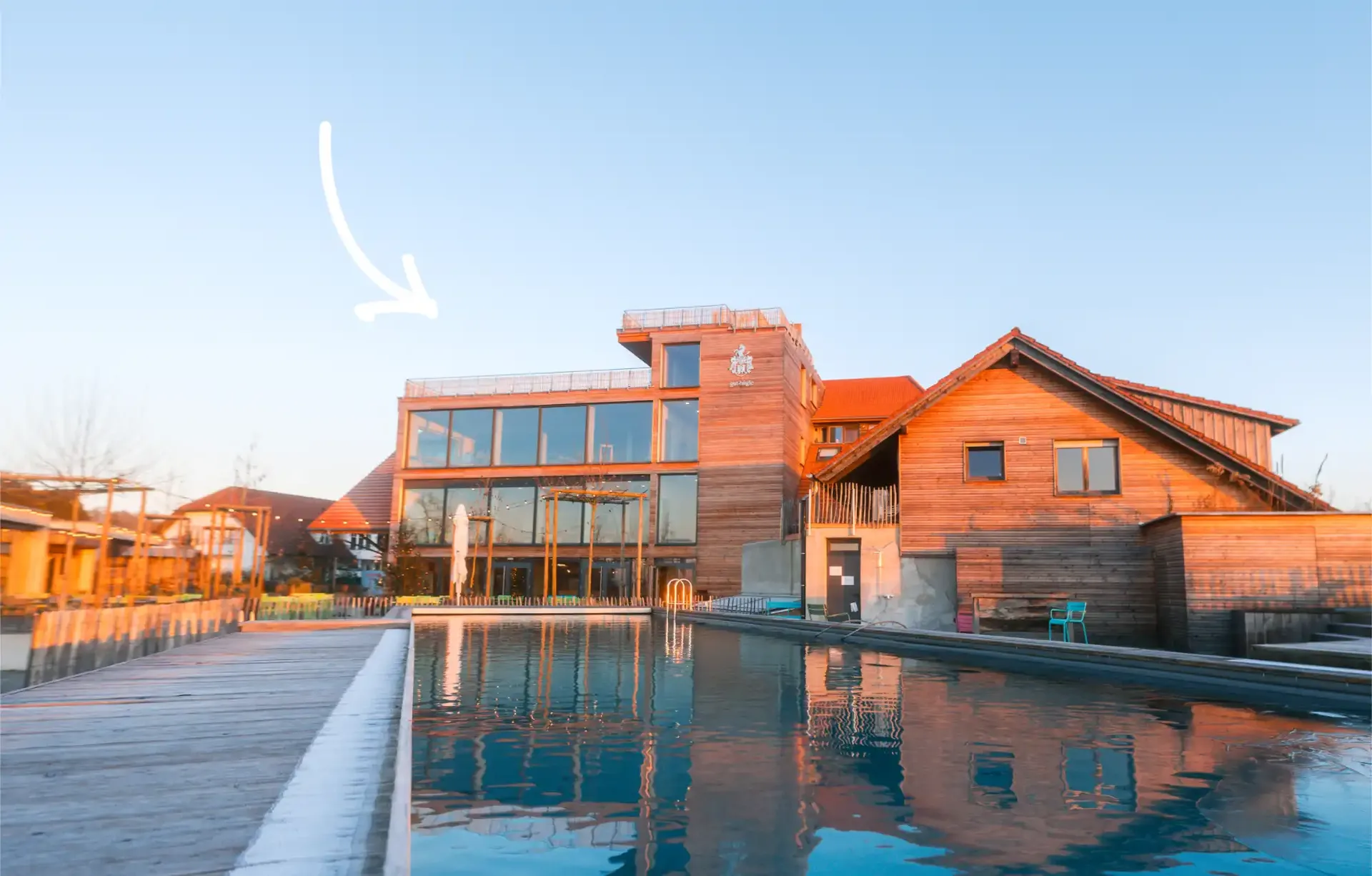 View: Rooftop terrace—event venue at Gut Hügle | Weddings and celebrations on Lake Constance