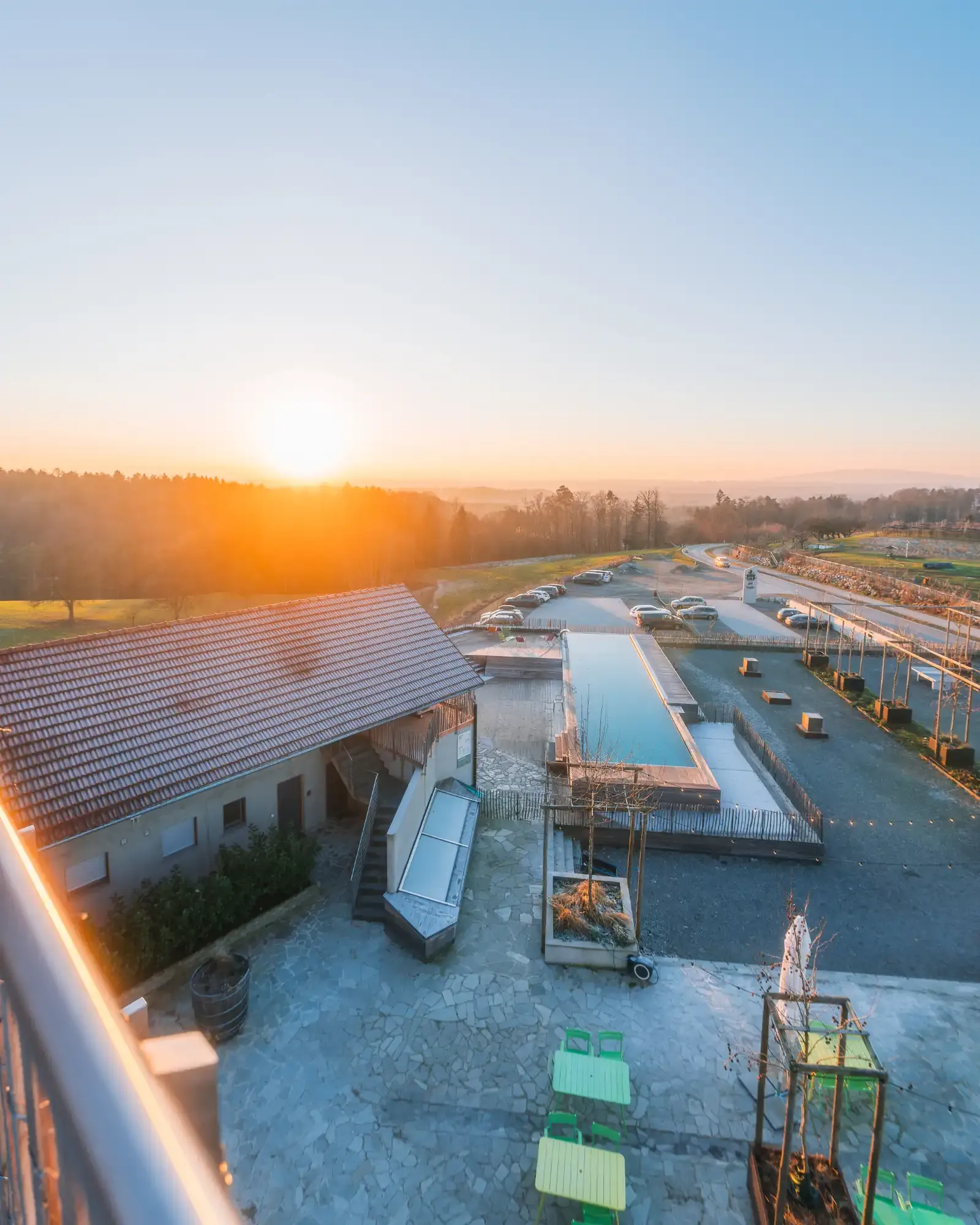 View: Rooftop terrace—event venue at Gut Hügle | Weddings and celebrations on Lake Constance