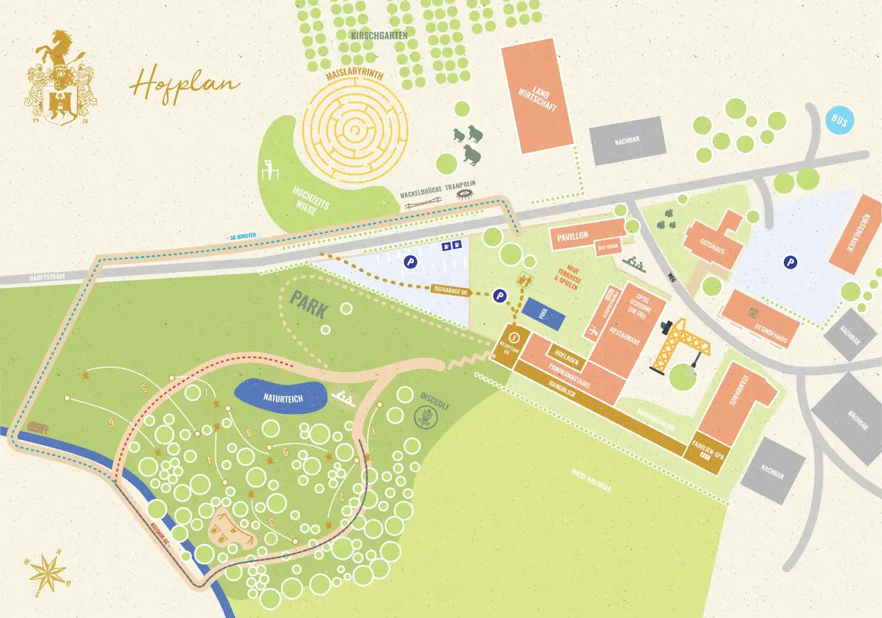 Gut Hügle farm map